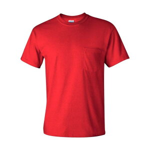 �M���_�� �����Y �g�b�v�X T�V���c �R�b�g�� Gildan Ultra Cotton Pocket-Shirt Red ���b�h