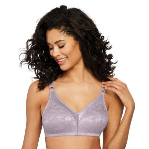 �o�� ���f�B�[�X �A���_�[�E�F�A �u���W���[ ���[�X Bali Double Support Lace Full-Figure Wireless Bra DF3372 Purple Mauve �p�[�v��