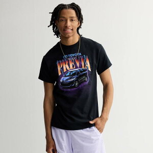 �A�j���L�����N�^�[ �����Y �g�b�v�X T�V���c �O���t�B�b�N Licensed Character Men's Toyota Previa Graphic Tee Black �u���b�N