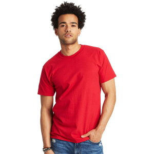 �w�C���Y �����Y �g�b�v�X T�V���c �g�[�� �R�b�g�� Big & Tall Hanes Beefy-T Heavyweight Cotton Undershirt Deep Red ���b�h