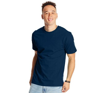 �w�C���Y �����Y �g�b�v�X T�V���c �g�[�� �R�b�g�� Big & Tall Hanes Beefy-T Heavyweight Cotton Undershirt Navy �l�C�r�[