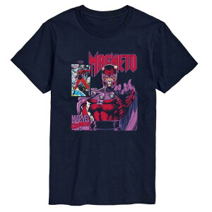 �}�[�x�� �����Y �g�b�v�X T�V���c �g�[�� �O���t�B�b�N Big & Tall Marvel X-Men Magneto Comic Panel Graphic Tee Navy �l�C�r�[