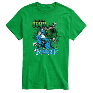 �}�[�x�� �����Y �g�b�v�X T�V���c �O���t�B�b�N Men's Marvel Doctor Doom Vs Mr. Fantastic Graphic Tee Green �O���[��