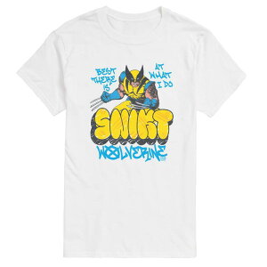 �}�[�x�� �����Y �g�b�v�X T�V���c �O���t�B�b�N Men's Marvel Wolverine Snikt Graffiti Graphic Tee White �z���C�g