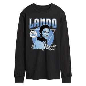 �X�^�[ �E�H�[�Y �����Y �g�b�v�X T�V���c �O���t�B�b�N Men'star Wars Lando Galactic Tour Long Sleeve Graphic Tee Black �u���b�N
