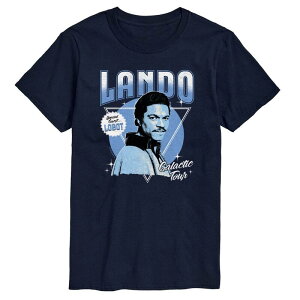 �X�^�[ �E�H�[�Y �����Y �g�b�v�X T�V���c �O���t�B�b�N Men'star Wars Lando Galactic Tour Graphic Tee Navy �l�C�r�[