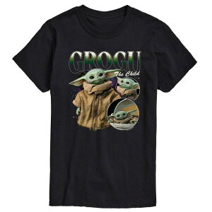 �X�^�[ �E�H�[�Y �����Y �g�b�v�X T�V���c �g�[�� �O���t�B�b�N Big & Tall Star Wars The Mandalorian Grogu The Child Graphic Tee Black �u���b�N