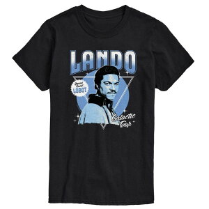 �X�^�[ �E�H�[�Y �����Y �g�b�v�X T�V���c �g�[�� �O���t�B�b�N Big & Tall Star Wars Lando Galactic Tour Graphic Tee Black �u���b�N