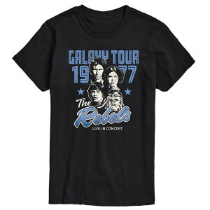 �X�^�[ �E�H�[�Y �����Y �g�b�v�X T�V���c �g�[�� �O���t�B�b�N Big & Tall Star Wars The Rebels Galaxy Tour 1977 Graphic Tee Black �u���b�N