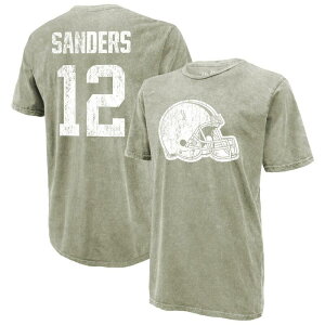 �}�W�F�X�e�B�b�N �����Y �g�b�v�X T�V���c Men's Majestic Threadshedeur Sanders Moss Green Cleveland Browns Mineral Wash Name & Number T-Shirt Brn Multi �}���`�J���[