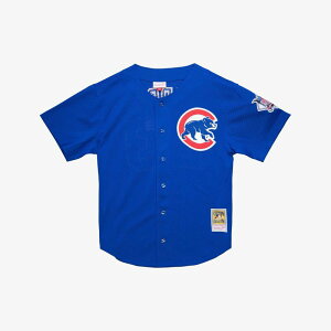 �~�b�`�F��&�l�X �����Y �g�b�v�X T�V���c ���b�V�� �W���[�W�[ Men's Mitchell & Ness Ryne Sandberg Royal Chicago Cubs Cooperstown Collection 1997 Mesh Batting Practice Button-Up Jersey Cublue �u���[