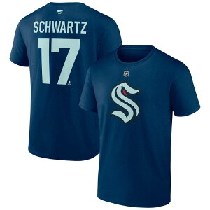 �t�@�i�e�B�N�X �����Y �g�b�v�X T�V���c Men's Fanatics Jaden Schwartz Deep Sea Blue Seattle Kraken Special Edition 2.0 Name & Number T-Shirt Krk Navy �l�C�r�[
