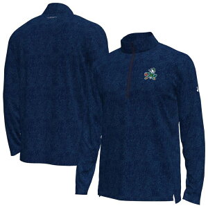 �A���_�[�A�[�}�[ �����Y �g�b�v�X T�V���c Men's Under Armour Navy Notre Dame Fighting Irish Basketballeprechaun Tech Quarter-Zip Top Ntd Navy �l�C�r�[