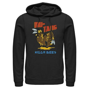 �A�j���L�����N�^�[ �����Y �A�E�^�[ �p�[�J�[�E�X�E�F�b�g �O���t�B�b�N Licensed Character Men's Wu-Tang Clan Killer Bees Graphic Hoodie Black �u���b�N