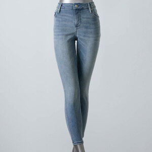 ���F���E�H�� ���f�B�[�X �{�g���X �f�j���p���c �v�` �W�[���Y Petite Simply Vera Wang Power Stretch Core Skinny Jeanscenic Route Light Med