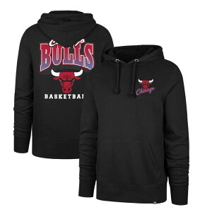 �t�H�[�e�B�Z�u���u�����h �����Y �A�E�^�[ �p�[�J�[�E�X�E�F�b�g 47 Brand Men's '47 Black Chicago Bulls 2025/26 City Edition Jab Step Headline Hoodie Bul Black �u���b�N