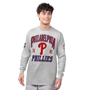 �X�^�[�^�[ �����Y �g�b�v�X T�V���c Men'starter Gray/Red Philadelphia Phillies Two-Pack Long Sleeve & Short Sleeve T-Shirt Set Phl Red ���b�h
