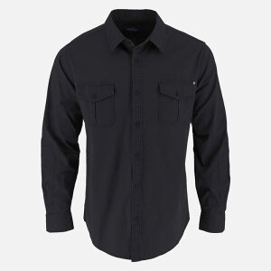 �\���O�b�h �����Y �g�b�v�X T�V���c �{�^���_�E�� Thorogood Men's Utility Stretch Shop Long Sleeve Button Down Shirt Black �u���b�N