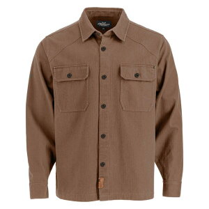 �\���O�b�h �����Y �g�b�v�X T�V���c Thorogood Men'stone Washerringbone Button Overshirt Otter �X�g�[��