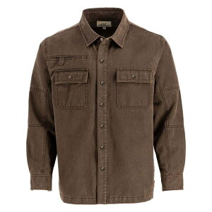 �\���O�b�h �����Y �A�E�^�[ �W���P�b�g�E�u���]�� �V���c �X�G�[�h Thorogood Men'sueded Shirt Jacket with Snaps Old Fashion Brown �u���E��