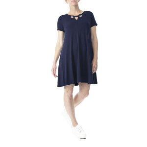 �j�i���I�i���h ���f�B�[�X �g�b�v�X �����s�[�X Women's Nina Leonard Embellished Swing Dress Navy �l�C�r�[