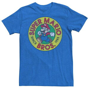 �A�j���L�����N�^�[ �����Y �g�b�v�X T�V���c Licensed Character Men's Nintendo Super Mario Retro Tee Royal