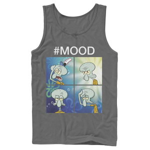 �j�R���f�I�� �����Y �g�b�v�X T�V���c �p���c Men's Nickelodeon SpongeBob SquarePantsquidward Mood Tank Top Charcoal �`���R�[��