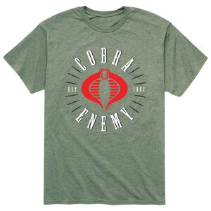 �A�j���L�����N�^�[ �����Y �g�b�v�X T�V���c Licensed Character Men's GI Joe Cobra Enemy Badge Tee Heather Military Green �w�U�[