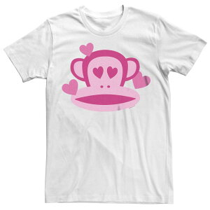 �A�j���L�����N�^�[ ���f�B�[�X �g�b�v�X T�V���c Licensed Character Juniors' Paul Frank Valentine's Day Pink Hearts Tee White �z���C�g