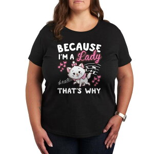 �f�B�Y�j�[ ���f�B�[�X �g�b�v�X T�V���c �v���X�T�C�Y �O���t�B�b�N Disney's The Aristocats Marie Plus I'm A Lady Graphic Tee Black �u���b�N