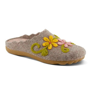 �t���N�T�X ���f�B�[�X �V���[�Y �T���_�� �E�[�� Flexus by Spring Step Women's Roseburg Wool Slippers Light Brown �u���E��