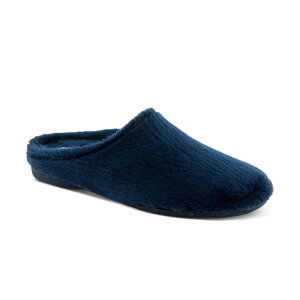 �t���N�T�X ���f�B�[�X �V���[�Y �T���_�� Flexus by Spring Step Women's Inaba Velour Slippers Navy �l�C�r�[