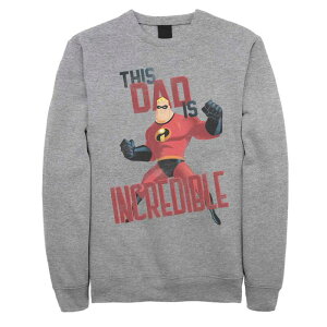 �f�B�Y�j�[ �s�N�T�[ �����Y �g�b�v�X T�V���c �t���[�X Disney / Pixar Men's Disney Pixar Incredibles This Dad Is Incredible Fleece Athletic Heather �w�U�[