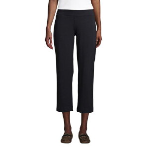 �����Y�G���h ���f�B�[�X �{�g���X �J�W���A���p���c Women's Lands' End Starfish Straight-Leg Pull-On Cropants Black �u���b�N
