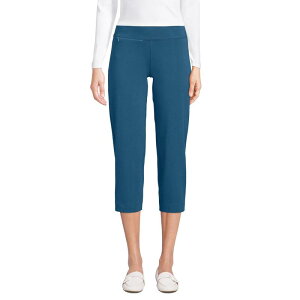 �����Y�G���h ���f�B�[�X �{�g���X �J�W���A���p���c Women's Lands' End Starfish Straight-Leg Pull-On Cropants Evening Blue �u���[