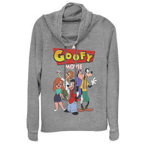 �f�B�Y�j�[ ���f�B�[�X �g�b�v�X T�V���c ���S Disney's A Goofy Movie Group Shot Logo Cowl Neck Pullover Gray Heather �O���[
