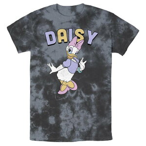 �f�B�Y�j�[ �����Y �g�b�v�X T�V���c Men's Disney Mickey & Friends Daisy Duck Simple Portrait Bomabrd Wash Tee Black Charcoal �u���b�N