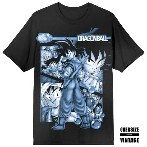 �A�j���L�����N�^�[ �����Y �g�b�v�X T�V���c �O���t�B�b�N Licensed Character Men's Dragon Ball Oversize Goku Short Sleeve Graphic T-Shirt Black �u���b�N