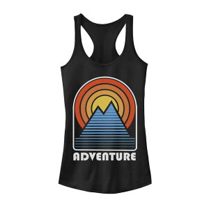 �A���u�����f�b�h ���f�B�[�X �g�b�v�X T�V���c �O���t�B�b�N Unbranded Juniors' Dual Mountain Peaks With Sun Pieces Graphic Tank Top Black �u���b�N