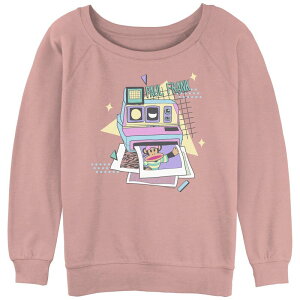 �A�j���L�����N�^�[ ���f�B�[�X �g�b�v�X T�V���c �p�C�� Licensed Character Juniors' Paul Frank Polaroid Slouchy Terry Desert Pink �s���N
