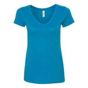 �t���\ ���f�B�[�X �g�b�v�X T�V���c V�l�b�N Floso Next Level Women ´ s Ideal V-Neck T-Shirturquoise �^�[�R�C�Y