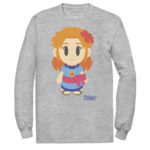 �A�j���L�����N�^�[ �����Y �g�b�v�X T�V���c Licensed Character Men's Nintendo Legend Of Zelda Links Awakening Marin Avatar Style Portraitee Athletic Heather �w�U�[