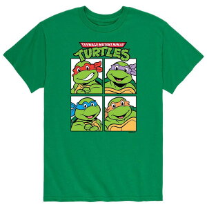 �A�j���L�����N�^�[ �����Y �g�b�v�X T�V���c Licensed Character Men's Teenage Mutant Ninja Turtles Group Blocks Tee Green �O���[��