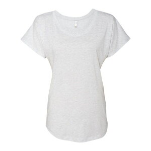 �t���\ ���f�B�[�X �g�b�v�X T�V���c Floso Next Level Womens Triblendolman T-Shirt Heather White �z���C�g