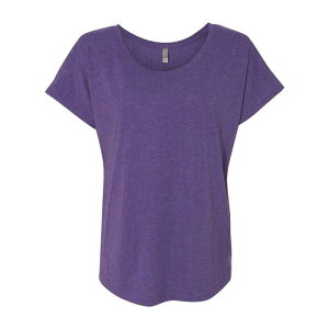 �t���\ ���f�B�[�X �g�b�v�X T�V���c Floso Next Level Womens Triblendolman T-Shirt Purple Rush �p�[�v��
