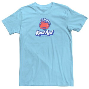 �A�j���L�����N�^�[ �����Y �g�b�v�X T�V���c ���S �O���t�B�b�N Licensed Character Men's Kool-Aid Man Tiny Logo Graphic Tee Light Blue �u���[