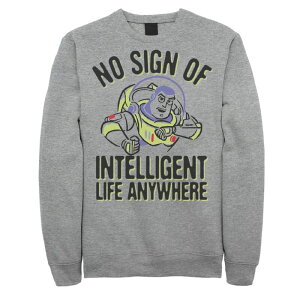 �f�B�Y�j�[ �s�N�T�[ �����Y �A�E�^�[ �p�[�J�[�E�X�E�F�b�g �V���c Disney / Pixar's Toy Story Buzz Lightyear Men's No Intelligent Life Sweatshirt Athletic Heather �w�U�[
