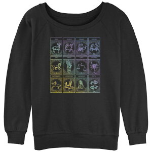�A�j���L�����N�^�[ ���f�B�[�X �g�b�v�X T�V���c �p�C�� �O���t�B�b�N Licensed Character Juniors' Zodiac Holographic Tarot Cardslouchy Terry Black �u���b�N