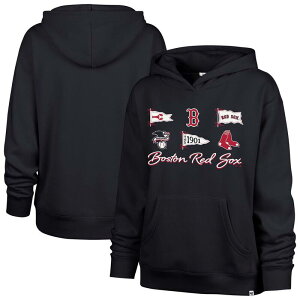 �t�H�[�e�B�Z�u���u�����h ���f�B�[�X �A�E�^�[ �p�[�J�[�E�X�E�F�b�g 47 Brand Women's '47 Navy Boston Red Sox Bow & Banners Naomi Hoodie Rsx Navy �l�C�r�[
