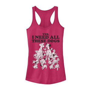�f�B�Y�j�[ ���f�B�[�X �g�b�v�X T�V���c �O���t�B�b�N Juniors' Disney 101 Dalmatians Yes I Need All These Dogs Graphic Tank Top Raspberry
